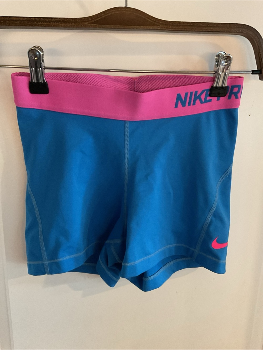 Nike Women’s Blue & Pink Athletic Performance Shorts - Size Small